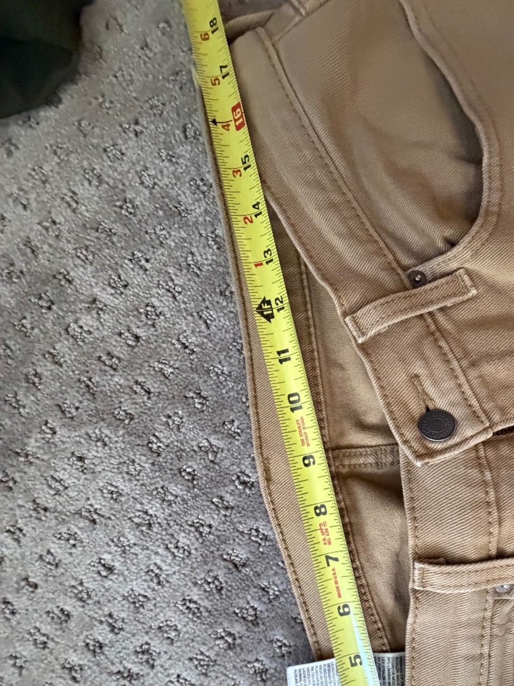 Levis Mens 514 Jens 34x36 Khaki - Picture 2 of 6